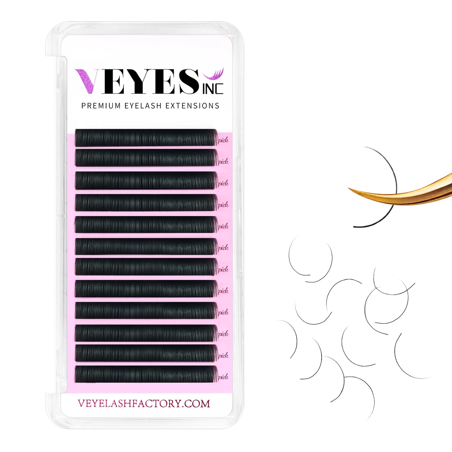 Veyes Inc Classic Eyelash Extensions Veyelash 0.15mm  Individual Lash Extensions Matte Black Silk Lashes Wholesale for Beauty