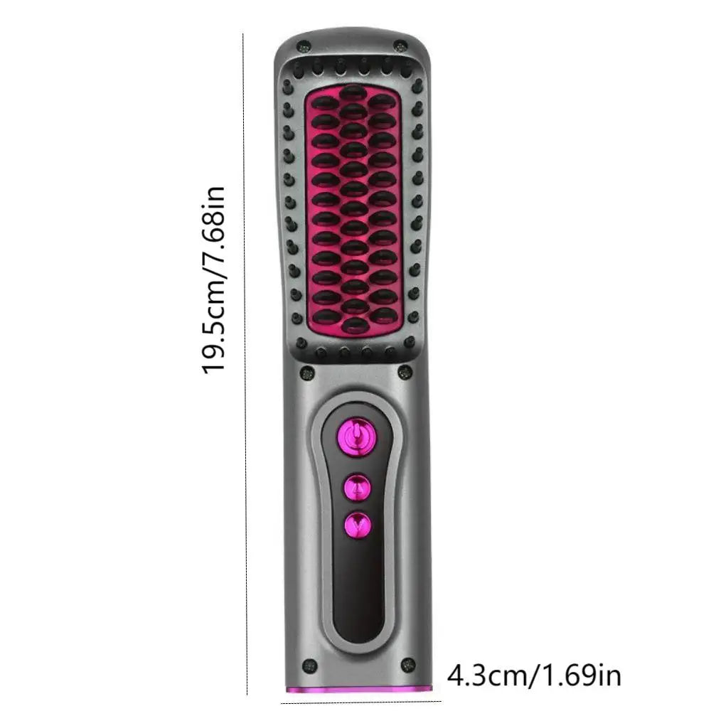 Portable Personal Hair Styling Tool For /Home Use,Wireless Straight Hair Combs USB Charging,Travel Electric Straight Hair Comb