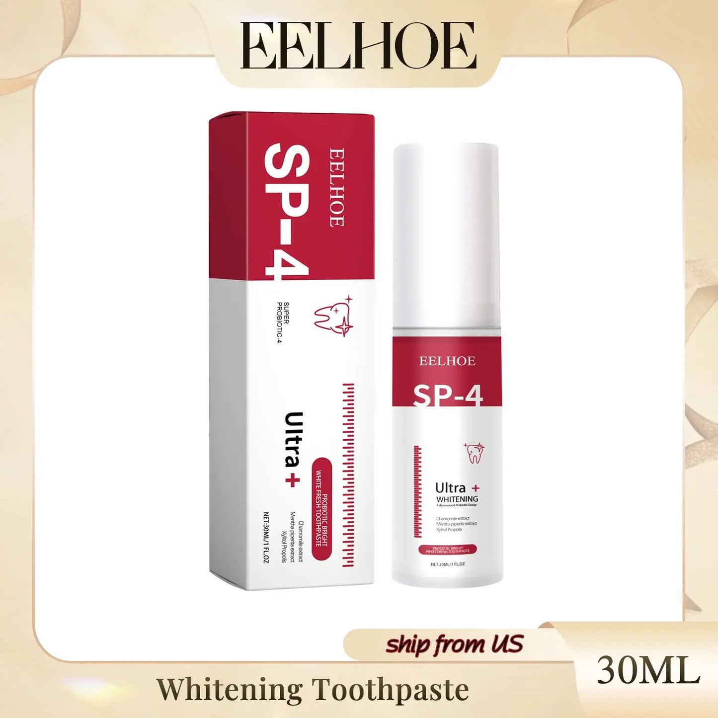 Eelhoe Whitening Tooth Toothpaste Relieves Toothache Clean Bad Breath Remove Odors Fresh Long-lasting Aroma Toothpaste