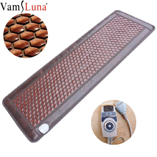 Electric Heated Jade Germanium Stone Massage Mattress Natural Tourmaline Therapy Thermal Pad Infrared Heating Jade Sofa Bed Mat