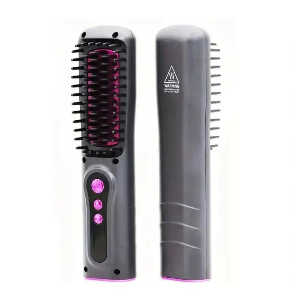 Portable Personal Hair Styling Tool For /Home Use,Wireless Straight Hair Combs USB Charging,Travel Electric Straight Hair Comb