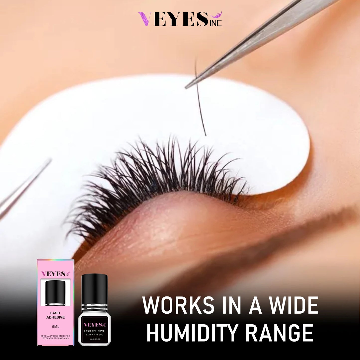 Veyes Inc 5ml Eyelash Extensions Glue Veyelash 0.5 Second Fast Drying Strong Lash Adhesive 7 Weeks Retention Volume Makeup Tools