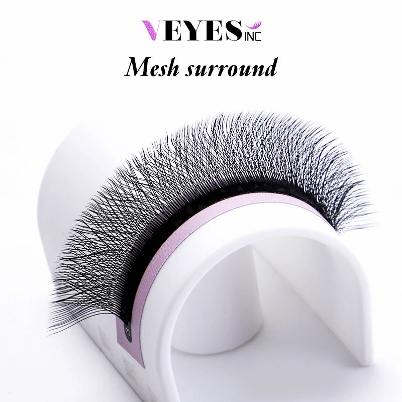 Veyes Inc 6D W Shape Eyelash Extensions Veyelash Automatic Flowering Double Tips 3D Bloom Premade fans Soft Dense Individual