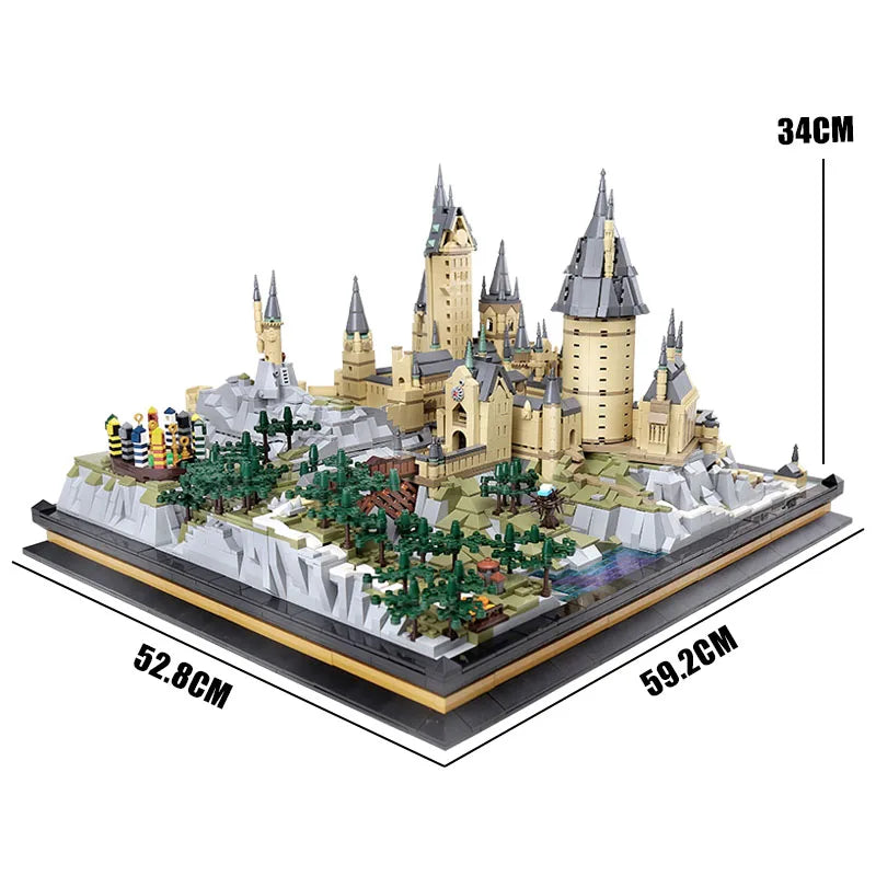 Mould King 22004 Movie Castle Compatible With Magic School of Witchcraft and Wizardry Model Building Blocks Kid Christmas Gift