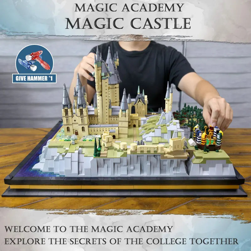 Mould King 22004 Movie Castle Compatible With Magic School of Witchcraft and Wizardry Model Building Blocks Kid Christmas Gift