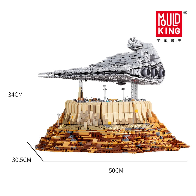 MOULD KING MOC Star Destroyer Cruise Starship The Empire Over Jedha City Model Sets Building Block Brick Toys For Kids Gifts