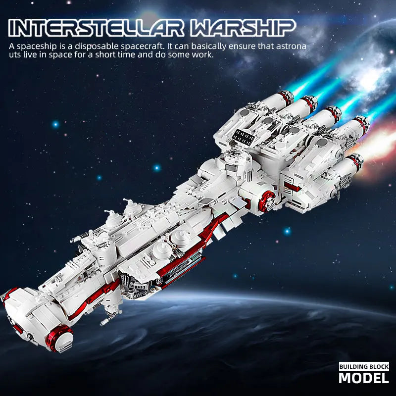 MOULD KING 21003 MOC-10308 Mortesv's CR-90 Corellian Corvette Blockade Runner Tantive IV Model Building Blocks Toy for Children