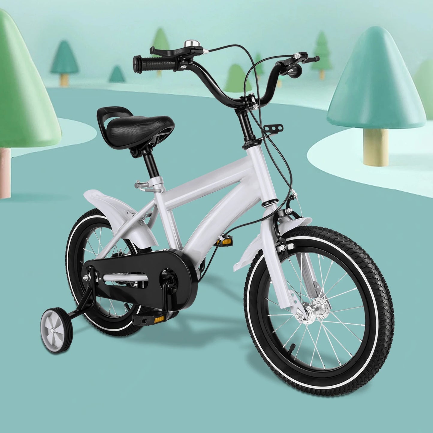 14 Inch Children's Bike Suitable for 3, 4, 5, 6 year olds Carbon Steel Frame