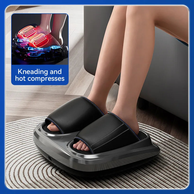 Smart Foot Massager Machine with Heat Shiatsu Deep Kneading Rolling Airbags Squeezing Massage for Circulation Gift for Men Women