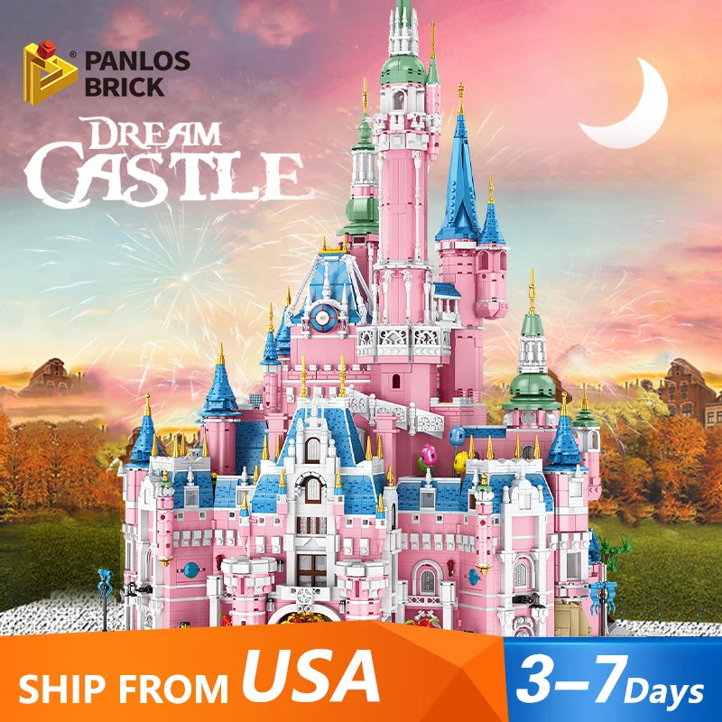 Creative Expert MOC Panlos 613003 Pink Princess Dream Castle Model 9963PCS Building Blocks Brick Puzzle Toys for Adult Kids Gift