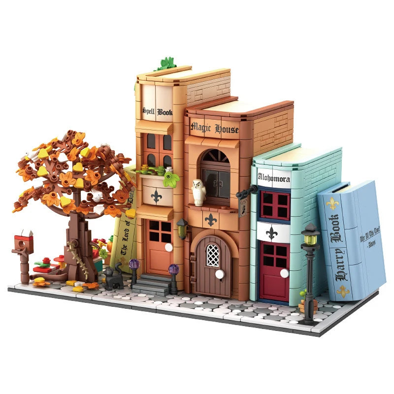 Creative Expert Modular Buildings MOC WGC 66009 Magic Bookends Model 1488PCS Building Blocks Brick Puzzle Toys for Kids Gift