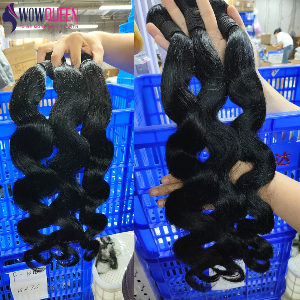 Body Wave Bundles 28 30 32 Inches Remy 100% Human Hair Weave Bundles Peruvian Hair Extensions For Women True To Length 1/3/4 PCS