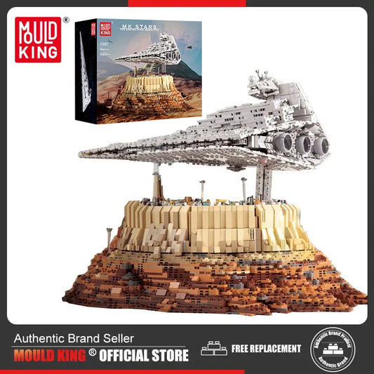 MOULD KING MOC Star Destroyer Cruise Starship The Empire Over Jedha City Model Sets Building Block Brick Toys For Kids Gifts