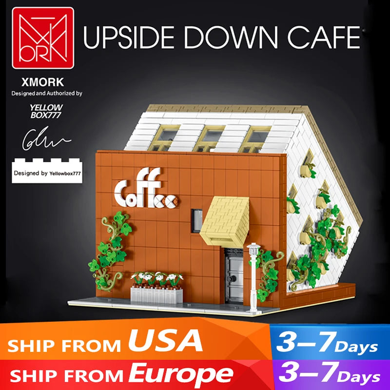 Creative Expert Modular Buildings MOC 10209 Upside Down Cafe coffee Shop Model  3118PCS Building Blocks Brick Toys for Kids Gift