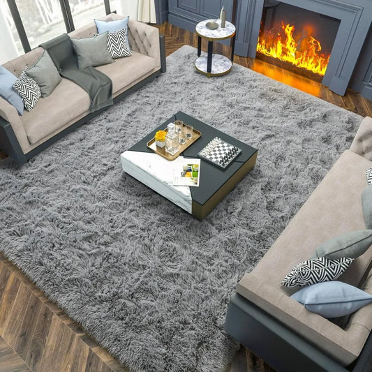 Soft Modern Indoor Large Shaggy Rug for Bedroom Livingroom Dorm Kids Room Home Decorative, Non-Slip Plush Fluffy Furry Fur