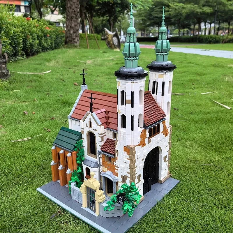 Creative Street Scene Expert MOC 124447 Andrew's Church Model 3056PCS Building Blocks Brick Toys for Boy Children Gift Set