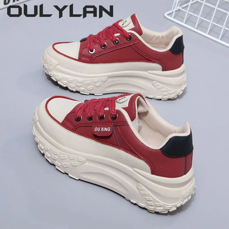 Oulylan New Retro Women Shoes Spring Platform Shoes Casual Sneakers Versatile Fashion Designer Shoes High Quality Women Sneakers