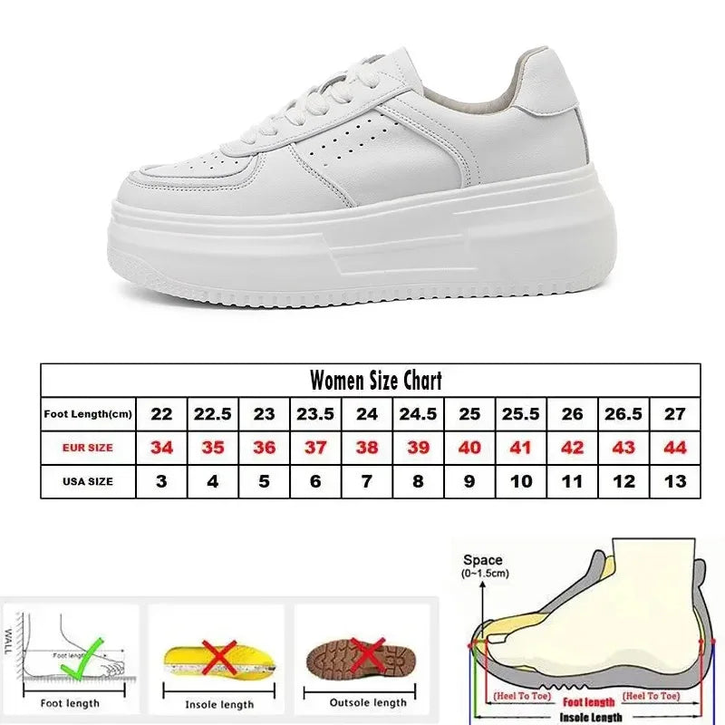 Oulylan New U Leather Women's White Casual Woman Vulcanize Sneakers Breathable Sport Walking Running Platform Flats Shoes