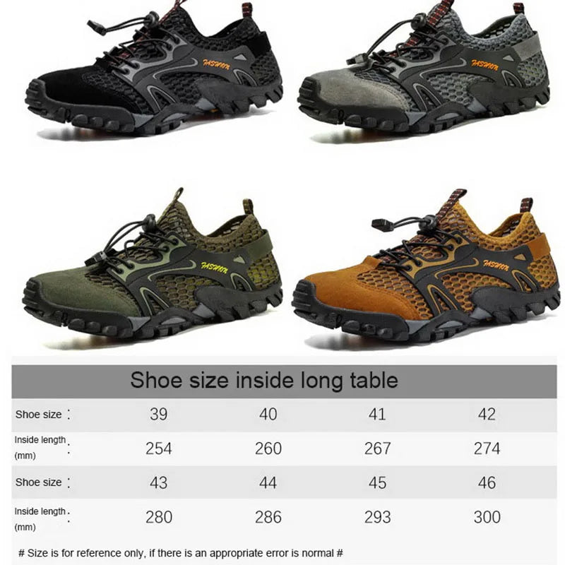 Summer Outdoor Non-slip Hiking Shoes Men Breathable Beach Wading Shoes Training Sneakers Caminhadas Trekking Shoes for Women