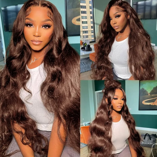 Chocolate Brown Body Wave Lace Front Human Hair Wigs For Women 13x4 13x6 Hd Lace Frontal Wig 4x4 5x5 Brazilian Human Hair Wig