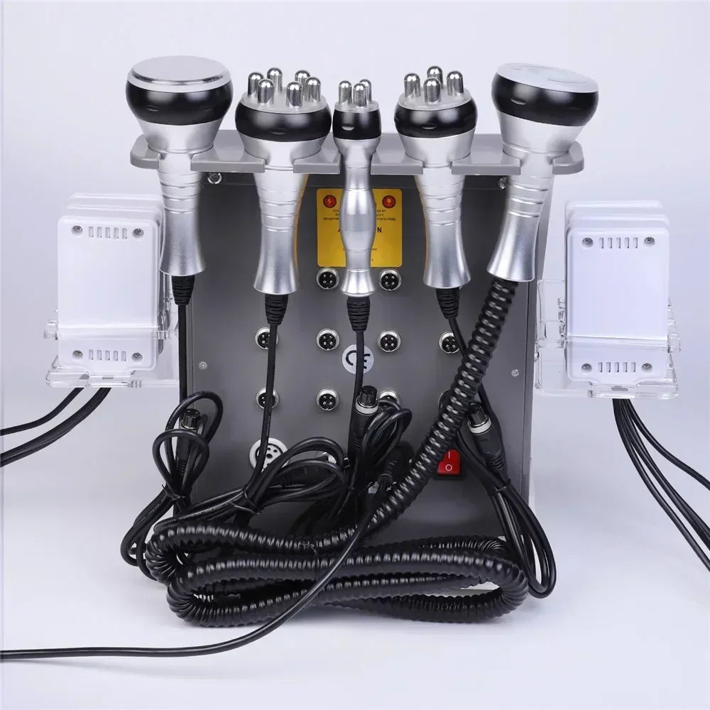 RF Tool 40K 6 in 1 Cavitation Ultrasonic Body Slimming Machine Multi-Polar Radio Frequency Rejuvenation Skin Lift Tighten