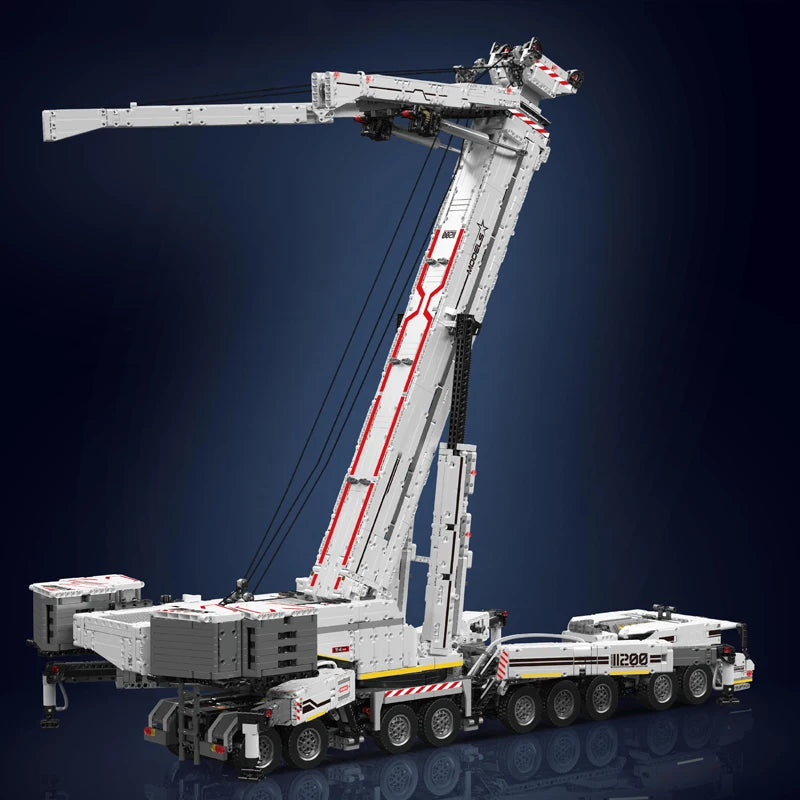 MOULD KING 17007 Technical APP Control Liebherr LTM 11200 Crane Building Blocks Set Big Engineering Truck for Men