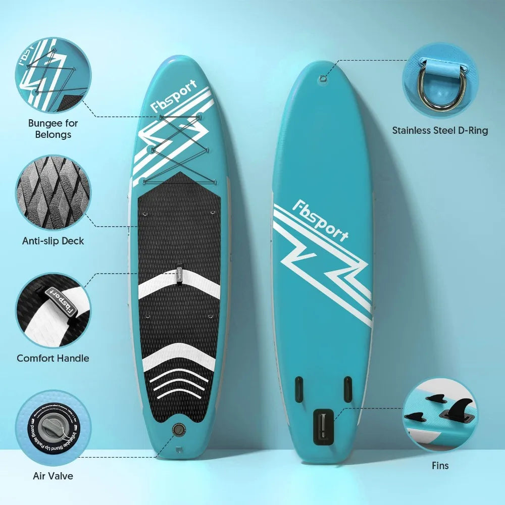 2024 New 11' Premium Stand Up Paddle Board, Yoga Board with Durable SUP Accessories & Carry Bag