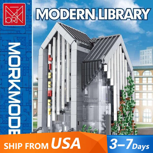 Creative Expert Modular Buildings MOC MORK 011001 Modern Library Model 2789pcs Building Blocks Bricks Toys for Children Gift