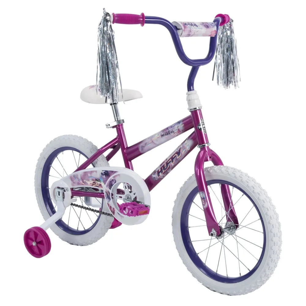 2024 New  16 in. Sea Star Kids Bike for Girls Ages 4 and Up, Child, Metallic Purple