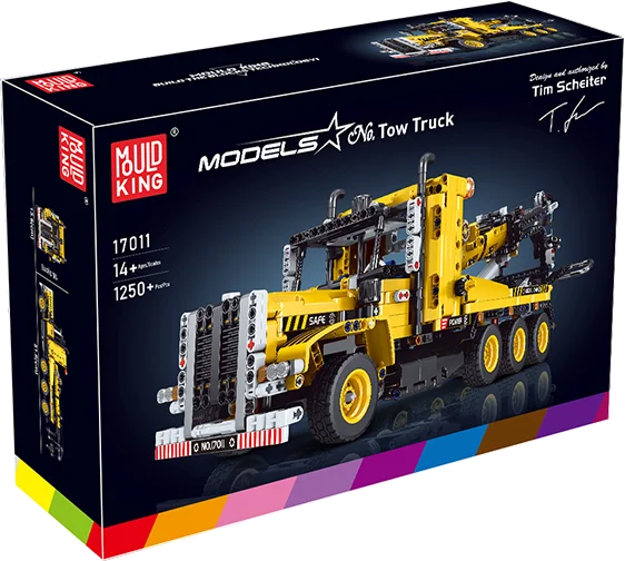 MOULD KING 17011 The MOC-43434 High-way Tow Truck Model Assembly High-Tech Car Model Building Blocks Bricks Kids Christmas Gifts