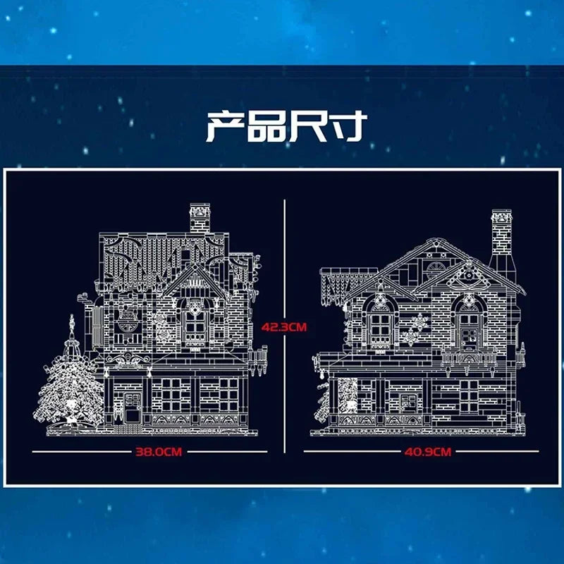 Creative Expert Modular Buildings MOC Christmas House Model 3693PCS Building Blocks Brick Toys for Christmas Day Children Gift