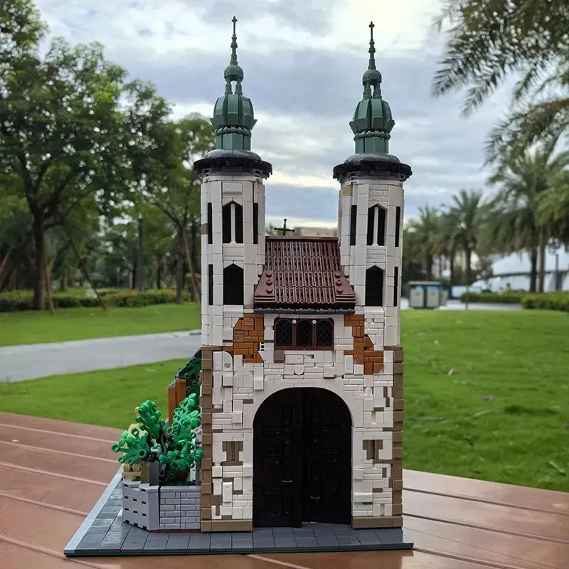 Creative Street Scene Expert MOC 124447 Andrew's Church Model 3056PCS Building Blocks Brick Toys for Boy Children Gift Set