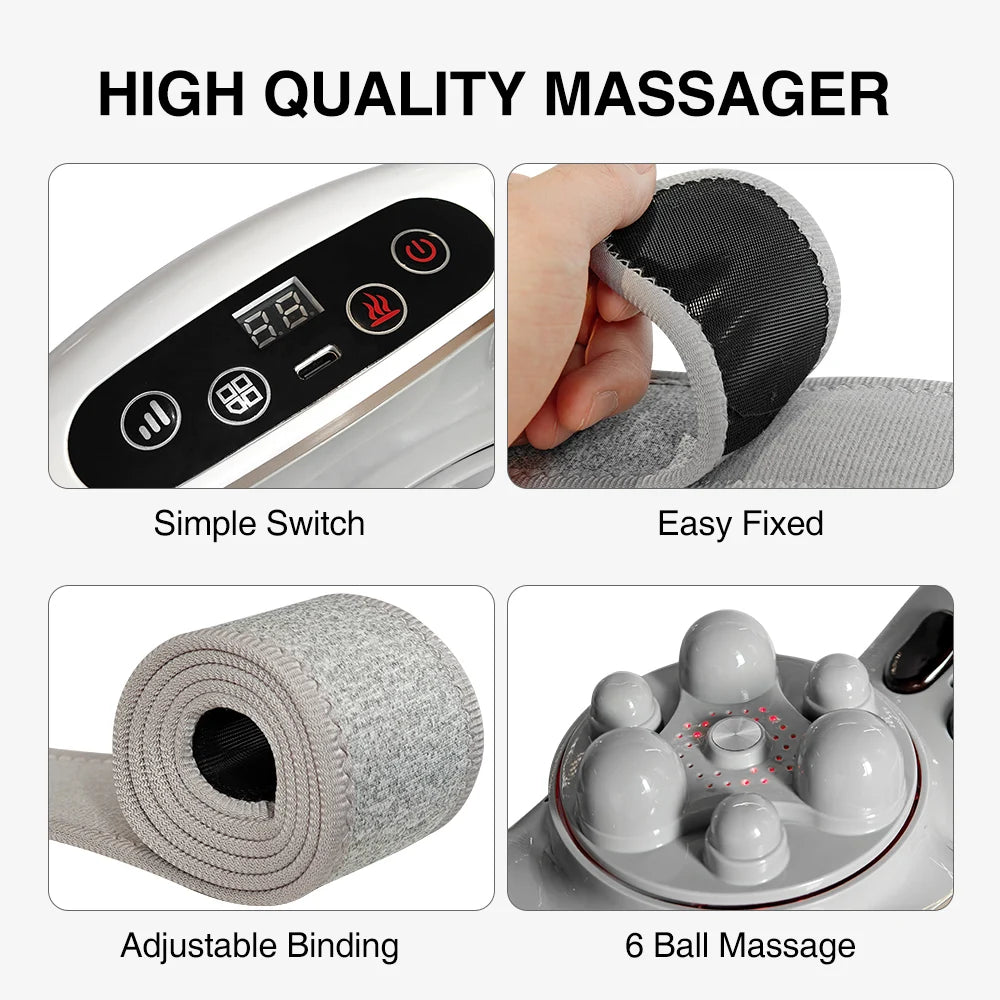 Automatic Abdominal Massager Electric Stomach Massager for Flattening Belly Multiple-use for Waist Abdomen Back Neck Leg 3 Modes