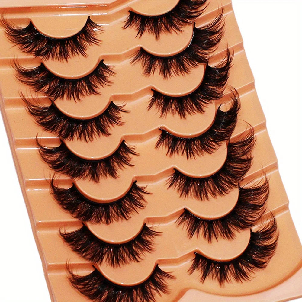 3Boxes(21Pairs) Cat Eye Lashes, Eye End Lengthening, Slender Curling Fluffy False Eyelashes