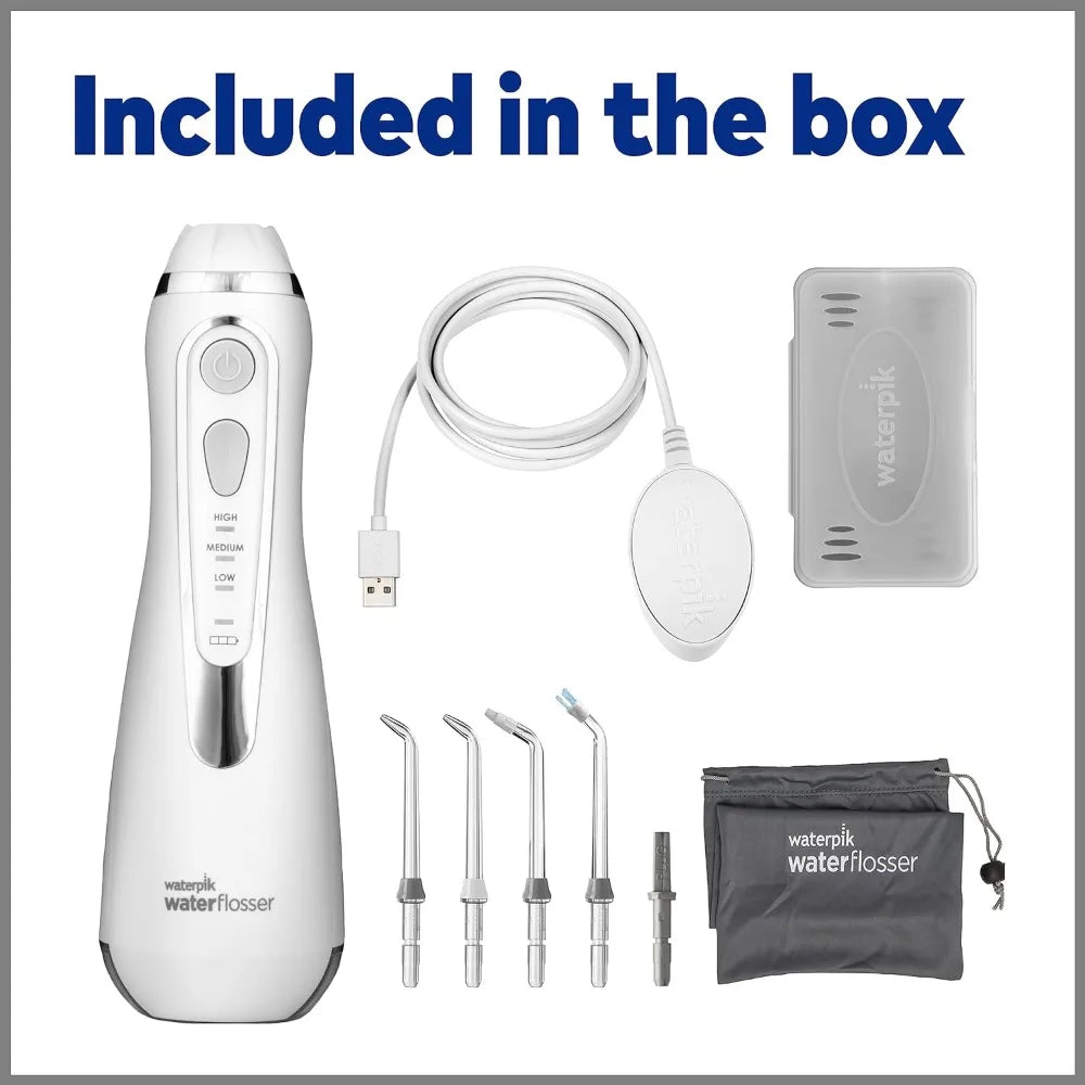 Cordless Advanced Water Flosser For Teeth, Gums, Braces, Dental Care With Travel Bag and 4 Tips, ADA Accepted, Rechargeable