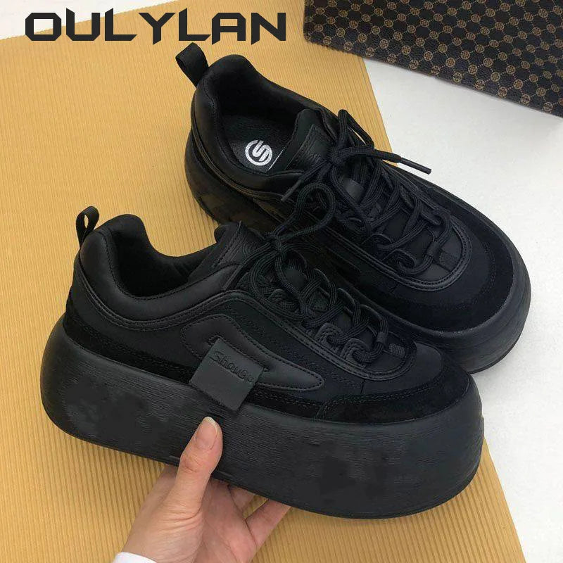 2024 Female Winter Chunky Sneakers Warm Casual Vulcanized Shoes Woman High Platform Boots Fashion Lace Up Low Top Sneakers