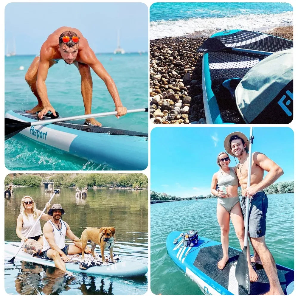 2024 New 11' Premium Stand Up Paddle Board, Yoga Board with Durable SUP Accessories & Carry Bag