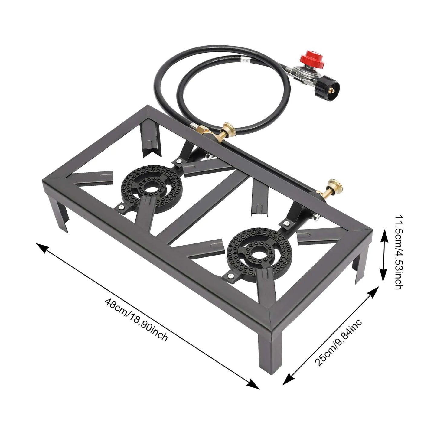 Outdoor Dual-Head Gas Stove Propane Gas Stove Top Stove High-Quality Safety Camping Gas Burners Fierce Stove