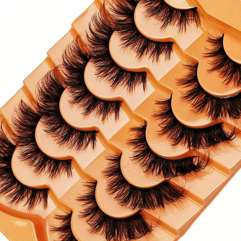 3Boxes(21Pairs) Cat Eye Lashes, Eye End Lengthening, Slender Curling Fluffy False Eyelashes