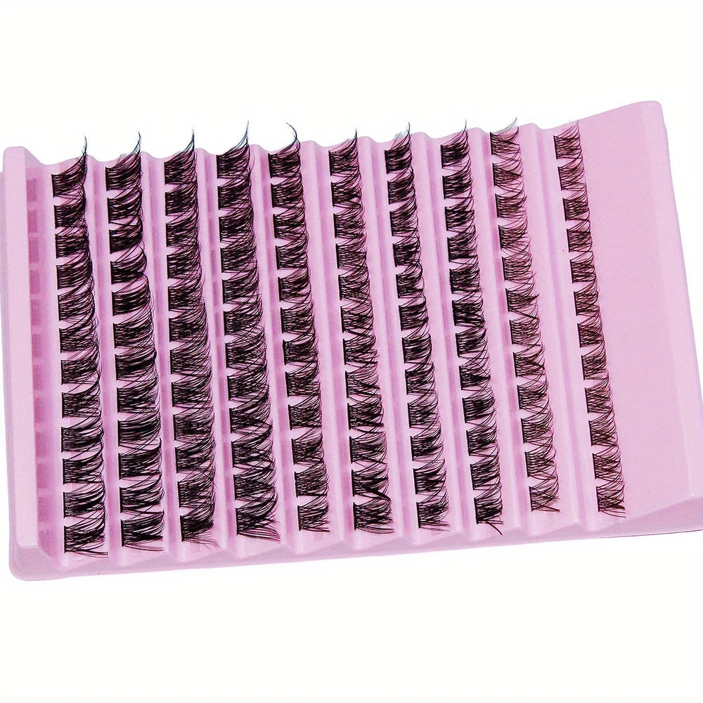 3Boxes(360pcs) Lash Clusters 8-16mm Wispy Individual Lashes Extensions Natural Look Lashes D Curl Fluffy  Lashes DIY Eyelash