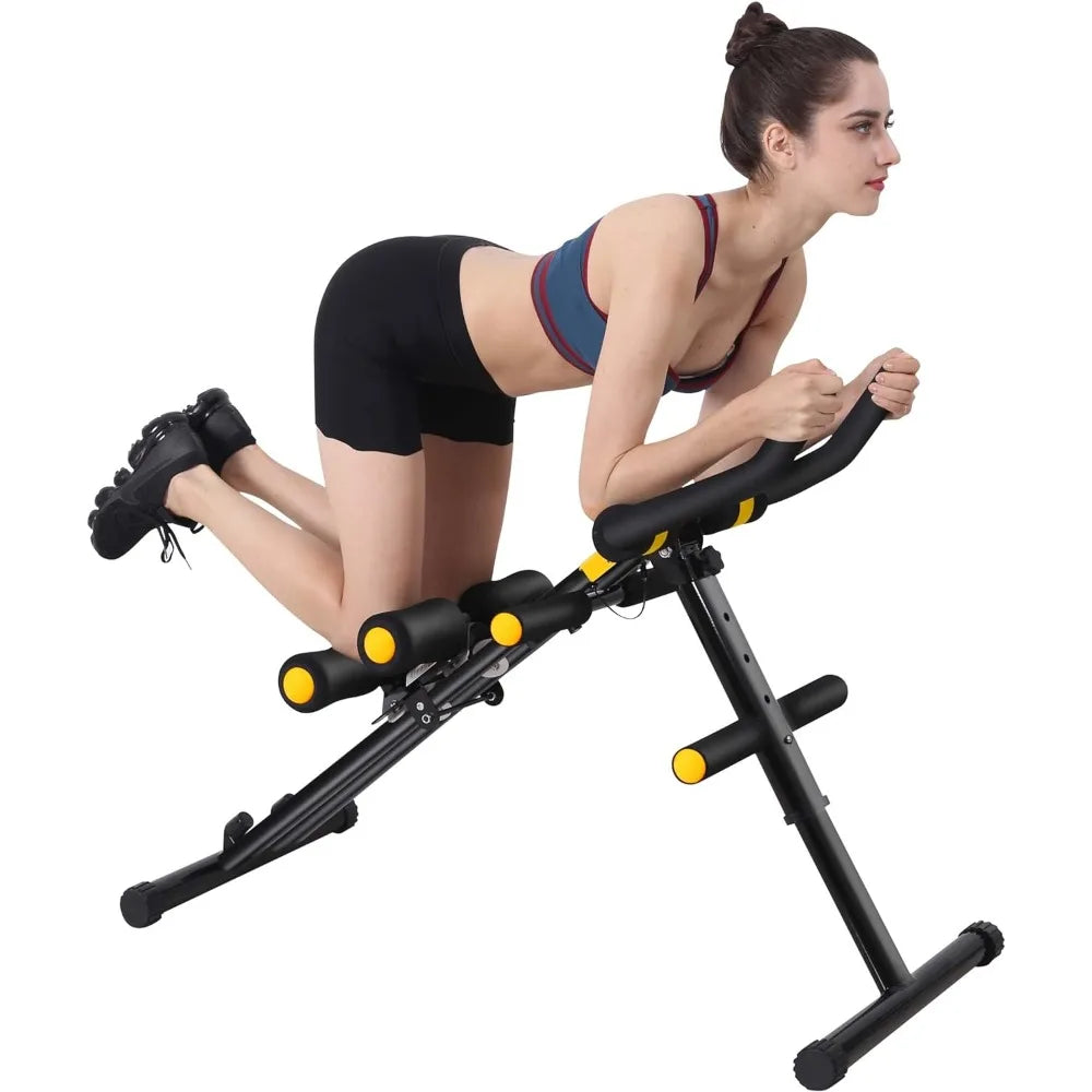 Foldable Ab Fitness Machine Core Trainer Equipment Height Adjustable Horse Riding Machine Thighs Buttocks Shaper