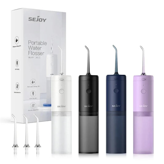 Sejoy Irrigator Dental Mouth Washing Machine Travel Portable Water Flosser Teeth Whitening  IPX7 Waterproof Teeth Cleaning Tools