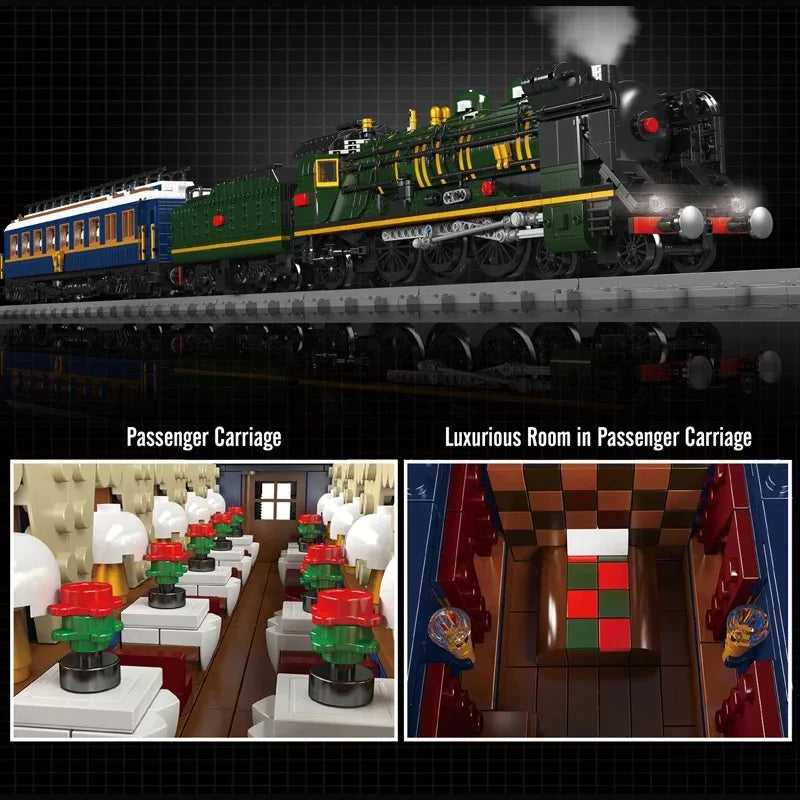 City Trains MOC Orient Express-French Railways SNCF 231 Steam Locomotive Model 3898PCS Building Blocks Brick Puzzle Toys Gift