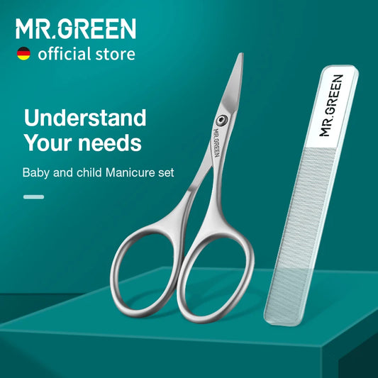 MR.GREEN Baby Safety Nail Scissors  Nail Care Clippers Cutter Newborn Baby Convenient Daily Nail File Shell Shear Manicure Tool