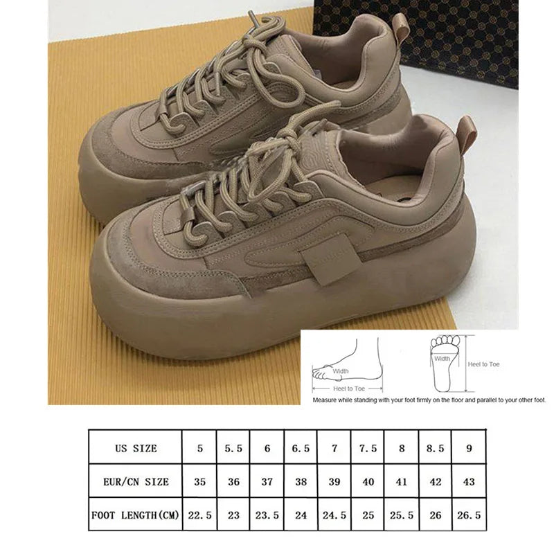 2024 Female Winter Chunky Sneakers Warm Casual Vulcanized Shoes Woman High Platform Boots Fashion Lace Up Low Top Sneakers