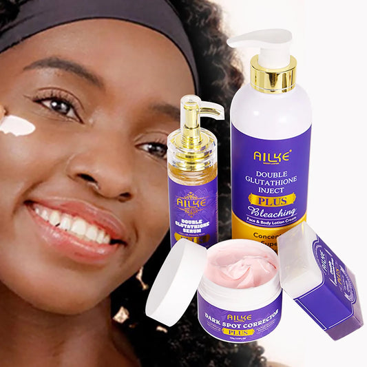 AILKE Premium Lightening SkinCare Kit, Blemish Remove Cream for Uneven Skin Tone, Brightening Serum, Smooth, Soft Skin