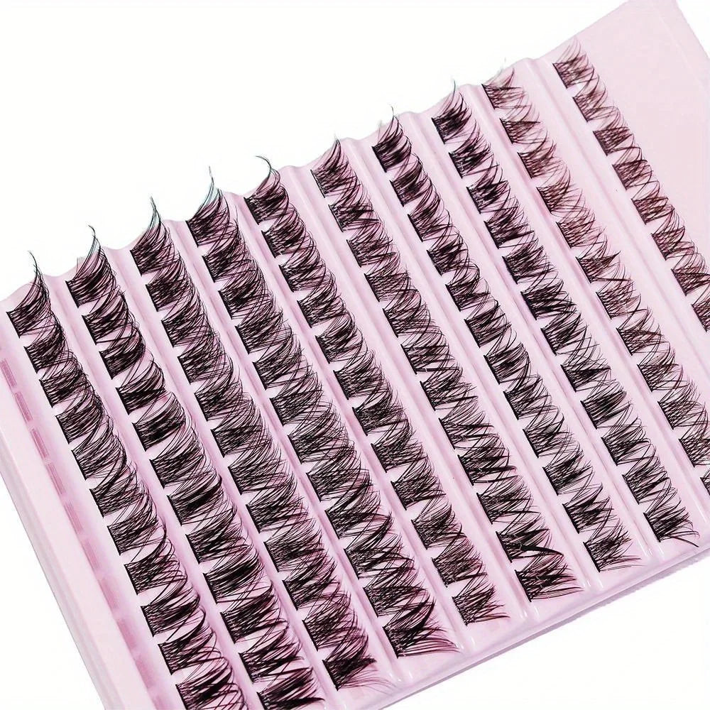 3Boxes(360pcs) Eyelash Clusters DD Curling Single Lashes Wispy Cluster Natural Look 10-16mm Comic Eyelash Clusters DIY  Eyelash