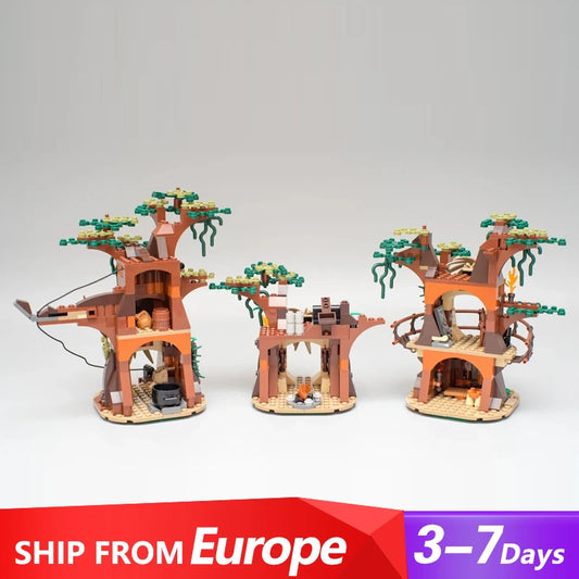 Ewok Village Star House Buildings Sets, City Store Model Modular Buildings Blocks Birthday Gift for Adults Kids 1990+ PCS