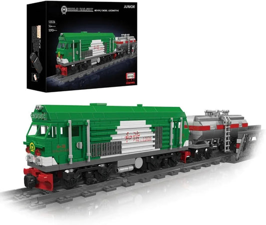 City Rail Trains MOC Railway Train HXN 3 Diesel Locomotive with Rails Model 1090PCS Building Blocks Brick Puzzle Toys Kids Gift