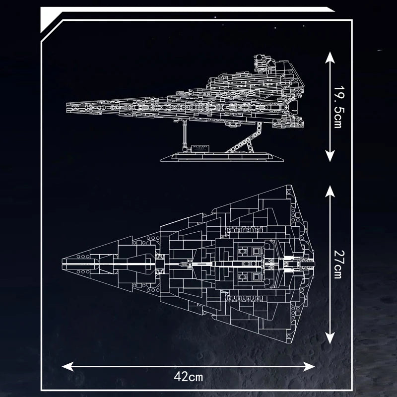 Mould King 21073 Star Plan Building Block The MOC Imperial Star Ship Model Assembly Star Fighter Toys Brick Kids Christmas Gift